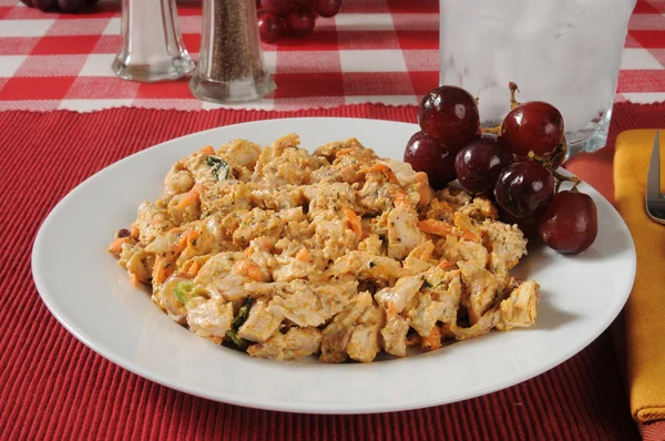 Blackened chicken salad — Stock Photo, Image