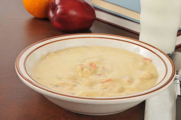 Сирний курячий суп — стокове фото