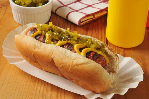 Gegrillter Hot Dog — Stockfoto