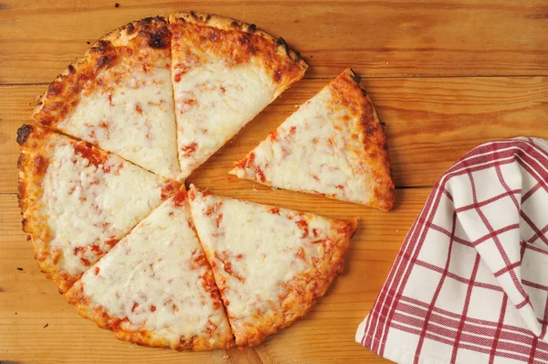 Rustic cheese pizza — Stock Photo, Image