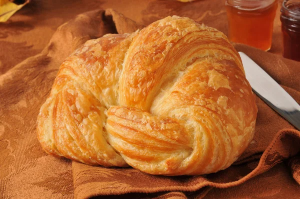 Máslový croissant — Stock fotografie