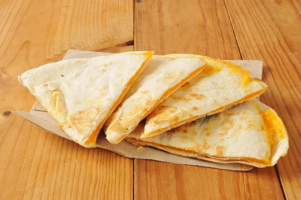 Quesadillas on a napkin — Stock Photo, Image