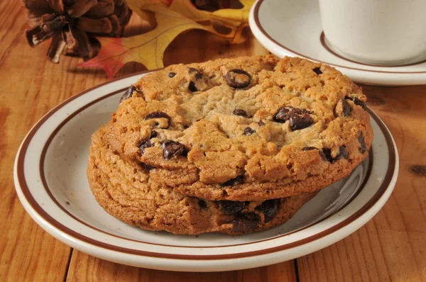 Gurme Çikolata parçalı kurabiye — Stok fotoğraf