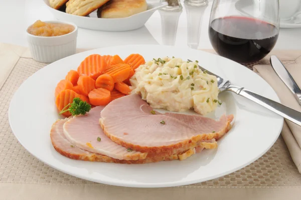 Ham dinner — Stock Photo, Image