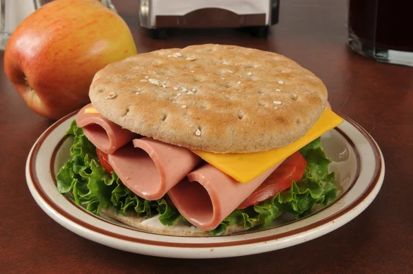 Bologna sandwich — Stock Photo, Image