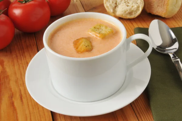 Crema de sopa de tomate —  Fotos de Stock