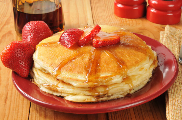 Pancakes with strawberry