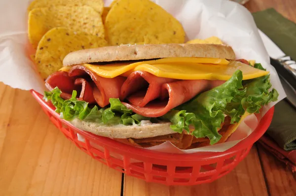 Sandwich de bolonia frita — Foto de Stock