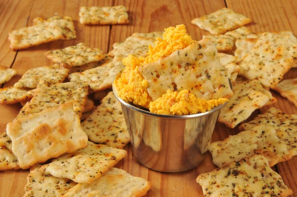 Galletas de queso y pan plano — Foto de Stock