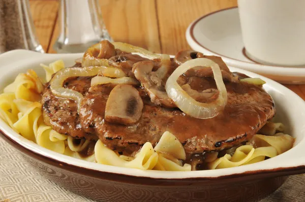 Salisbury Steak Nahaufnahme — Stockfoto