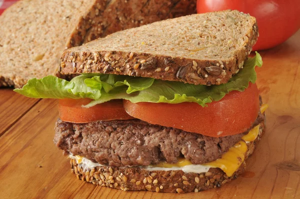 Homemade hamburger sandwich — Stock Photo, Image