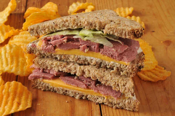 Roast beef sandwich — Stock Photo, Image