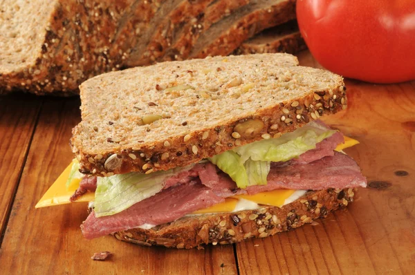 Roast beef sandwich — Stock Photo, Image