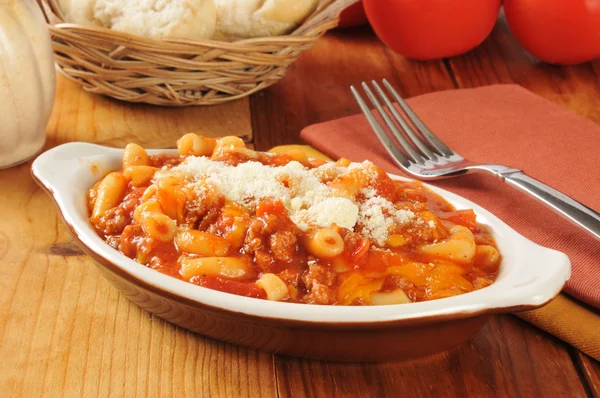 Macaroni tomate de boeuf — Photo