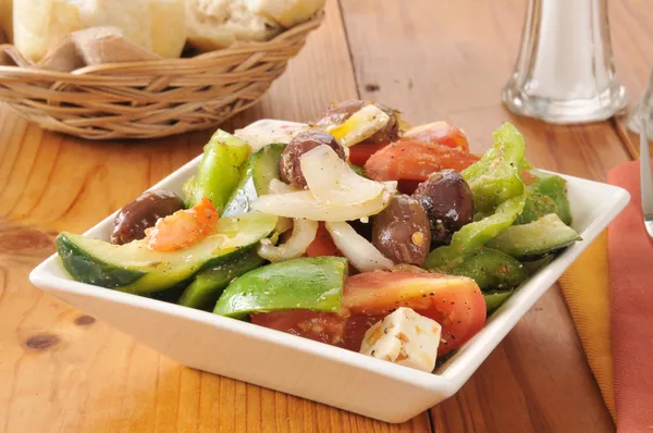 Grieks dorp salade — Stockfoto