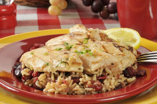 Chicken rice salad — Stock Photo, Image