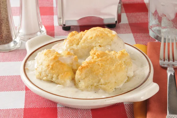 Chicken and biscuit casserole — Stock Photo, Image