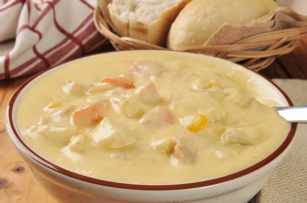 Maïs chowder — Stockfoto