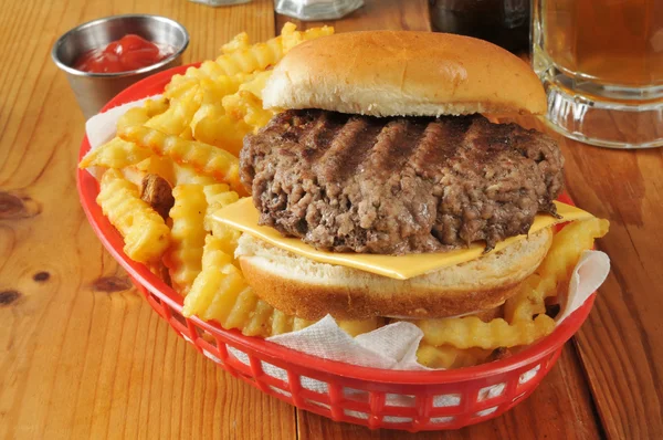 Jednoduché hamburger — Stock fotografie