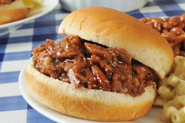 Barbecue beef sandwich closeup — Stock Photo, Image