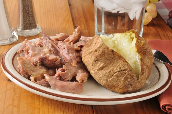 Turkey and baked potato — Stock Photo, Image