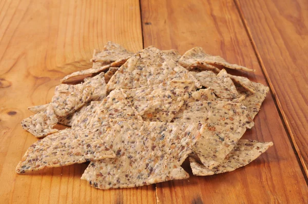 Chips de tortilla de arroz e feijão — Fotografia de Stock