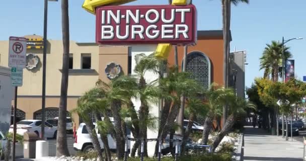 Los Angeles Usa Septiembre 2021 Out Burger Lax Lugar Emblemático — Vídeo de stock
