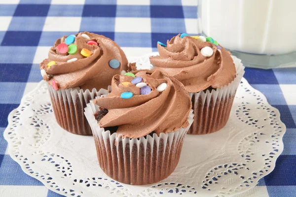Chocolate cupcakes — Stock Photo, Image