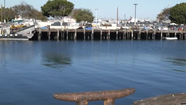 Лос Анджелес Штат Калифорния Сша Октября 2021 Года Рыболовные Лодки — стоковое видео