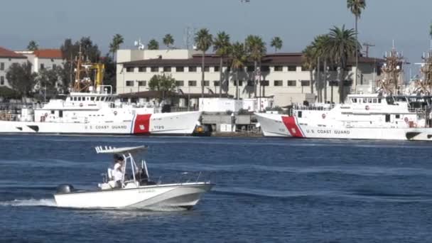 Los Angeles Usa Října 2021 Loď Přístavu Los Angeles Proplouvá — Stock video