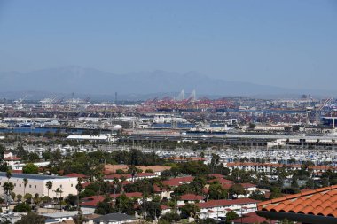 Los Angeles, CA USA - 16 Temmuz 2021 Los Angeles Limanı ve Long Beach California