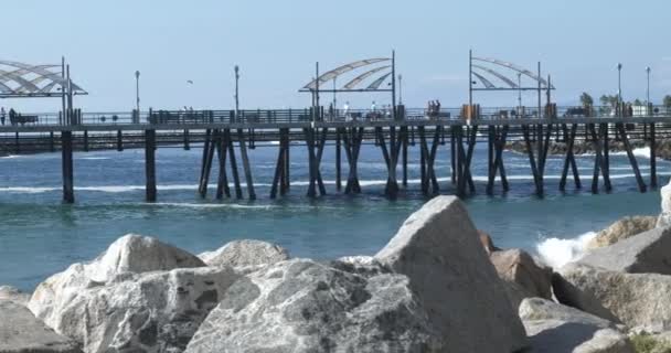 Pier Redondo Beach Southern California Summer Day — Stock Video