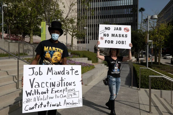 Los Angeles Usa Kasım 2021 Protestocular Grand Park Taki Protesto — Stok fotoğraf