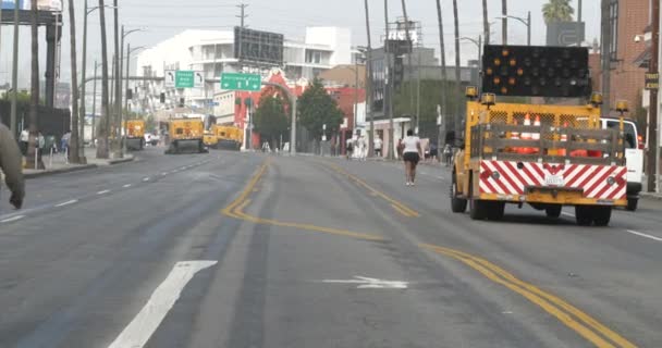 Los Angeles Usa Листопада 2021 Last Stragglers Los Angeles Marathon — стокове відео