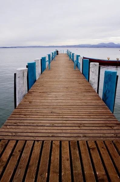 Houten brug — Stockfoto