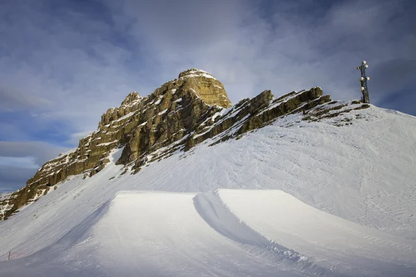 Dolomity w zimie — Zdjęcie stockowe