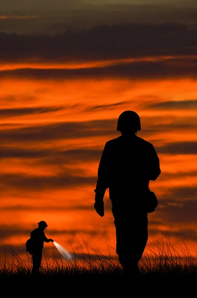 Campos em chamas — Fotografia de Stock