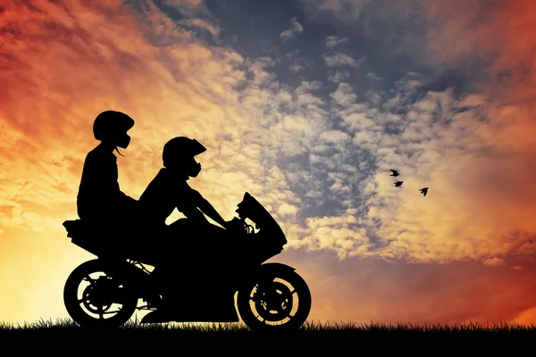 Motorradfahrer — Stockfoto