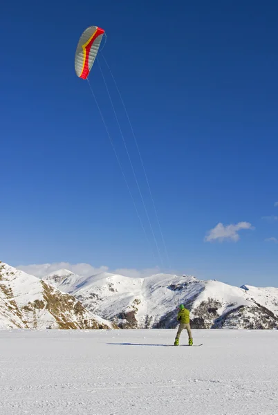Snow kiter — Stock Photo, Image