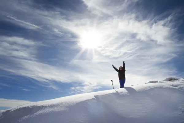 Klättring i vinter — Stockfoto