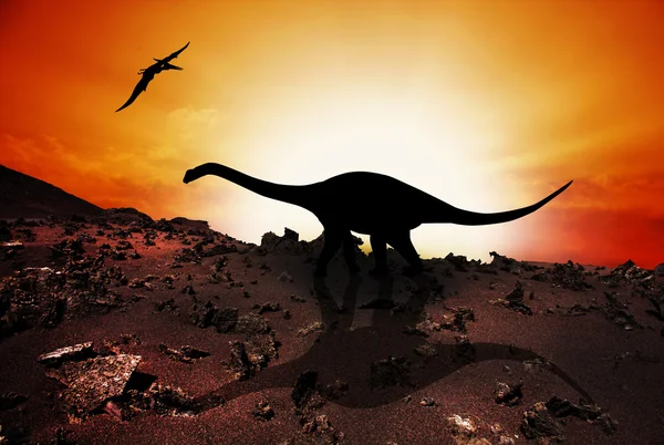 Förhistoriska dinosaurier — Stockfoto