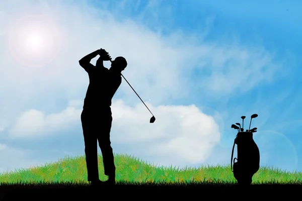 गोल्फ खेळत — स्टॉक फोटो, इमेज