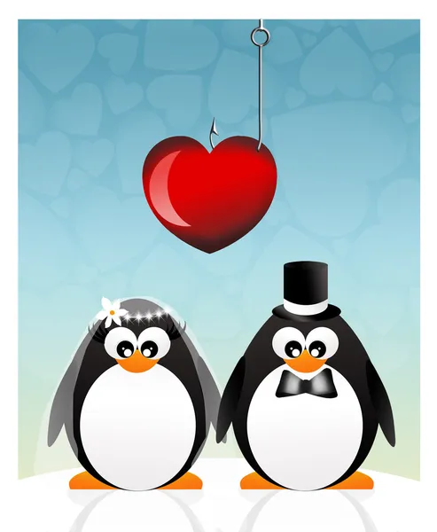 Penguins in love — Stock Photo, Image