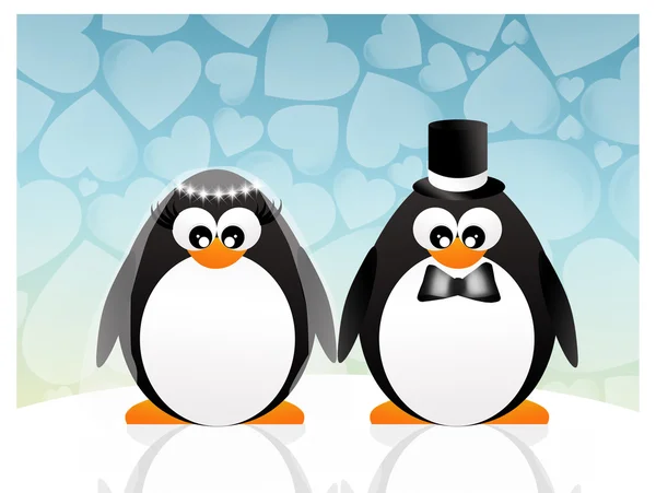 Pingwiny w miłości — Zdjęcie stockowe