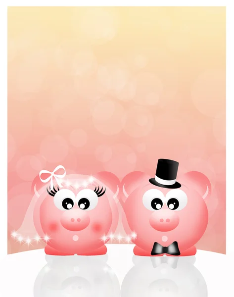 Wedding pig — Stock Photo, Image