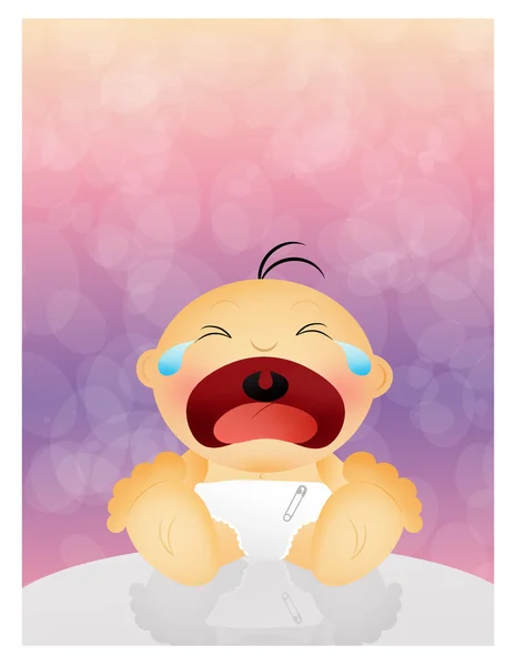 Baby cries — Stockfoto