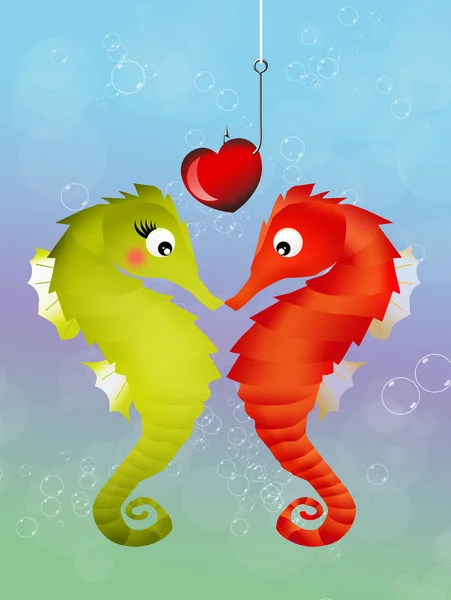 Seahorses in love — Stock Photo, Image