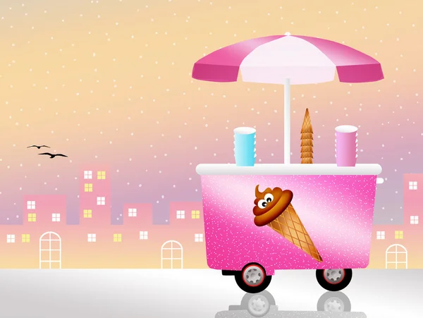 Carrello del gelato — Foto Stock