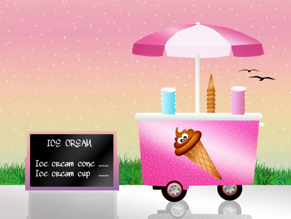 Ice cream cart — Stock Photo, Image