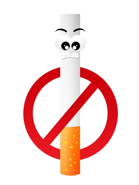 Não fumar desenhos animados — Fotografia de Stock